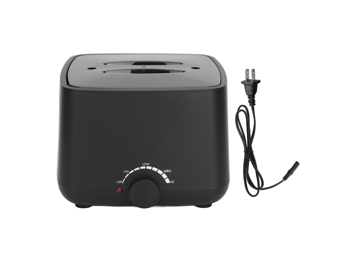 Pote aquecedor de cera com tampa para depilação rápida, aparelho multifuncional, plugue americano 110V