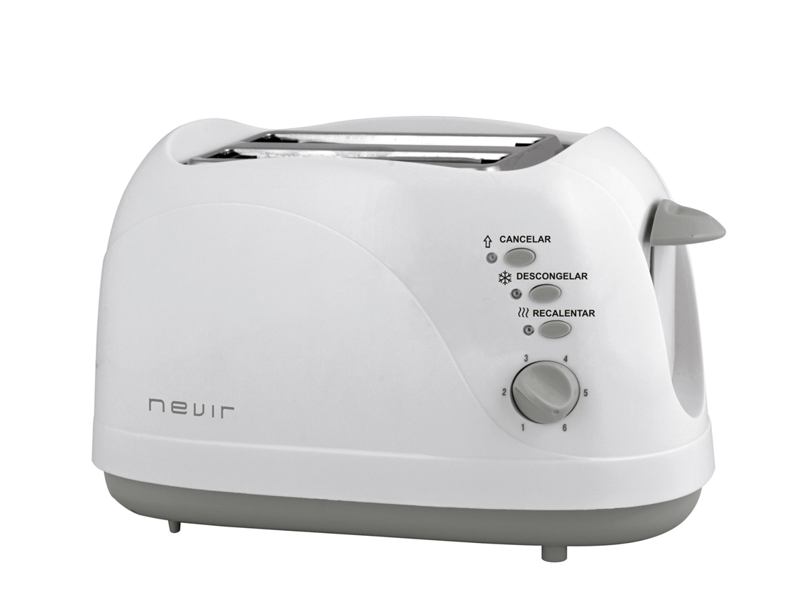 NEVIR Nvr-9823T Mini-Forno 2 Fatias 750 W Cinzento Branco