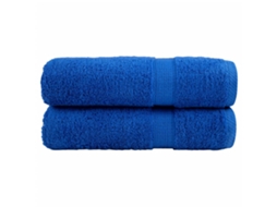 Vidaxl Toalhas De Banho Premium Solund 2pcs 100x150 Cm 600 Gsm Azul