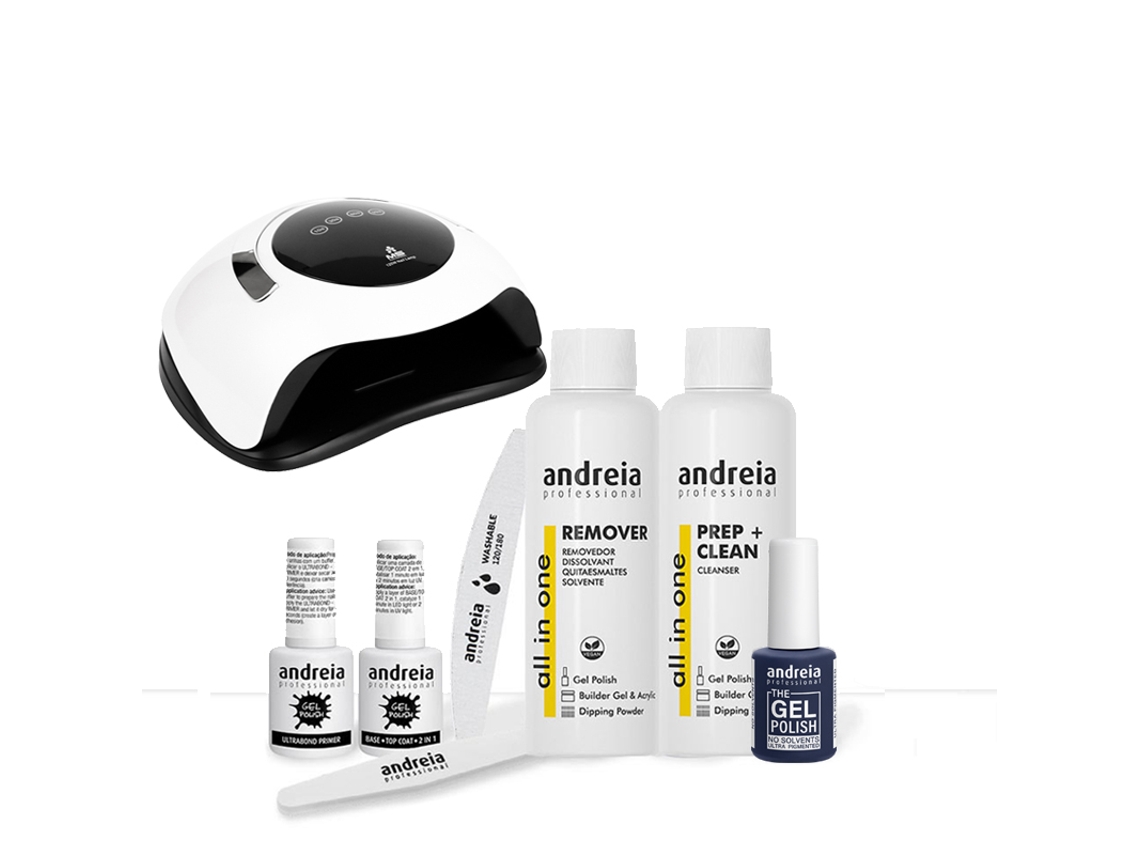 KitPro iniciação de verniz gel + catalisador de unhas MS ANDREIA