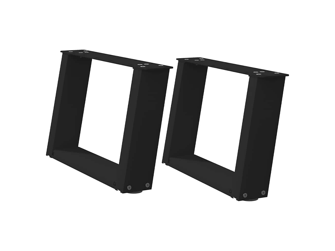 Pernas Mesa Centro 2 Pcs Em Forma De U 40x Cm Aço Preto Wsd95780 Lovely Home (30 31)
