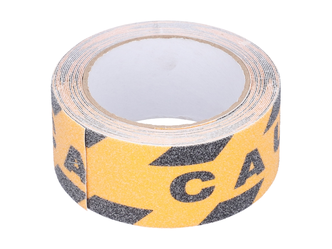 Cinta Antideslizante Impermeable De Pvc Para Escaleras, Peldaños Y Suelos Exteriores Negro Y Amarillo