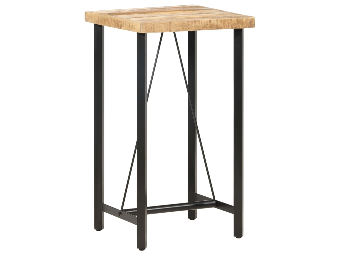 Vidaxl Mesa De Bar 60x60x107 Cm Madeira De Mangueira Áspera