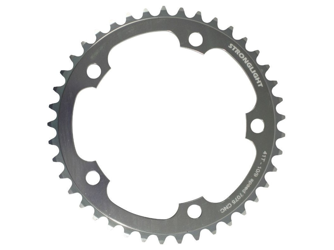 Tabuleiro de estrada com 5 raios no interior STRONGLIGHT 7075 Type Shimano