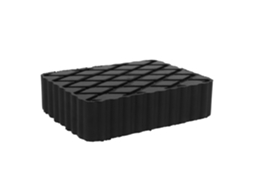 Almofadas de nivelamento com amortecimento de impacto para nivelar blocos de reboques e equipamentos de camping.