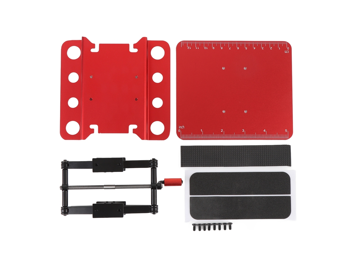 Suporte De Trabalho Para Reparo De Carros Rc Simulação Metal Ajustável Giratório Para Carros Rc 1:8 E 1:10 Vermelho