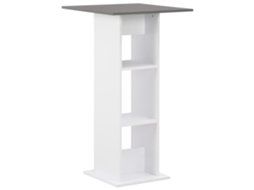 Vidaxl Mesa De Bar 60x60x110 Cm Branco E Antracite