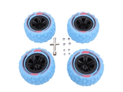 Mali conjunto de Pneus de Roda Rc Hex 12mm para Carro Crawler Off Road 1/14 1/16 4 Peças Azul