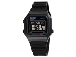 Relógio Digital Luminoso Multifuncional Esportivo Skmei 1698, Resistente À Água Até 50 Metros, Com Fivela Quadrada.