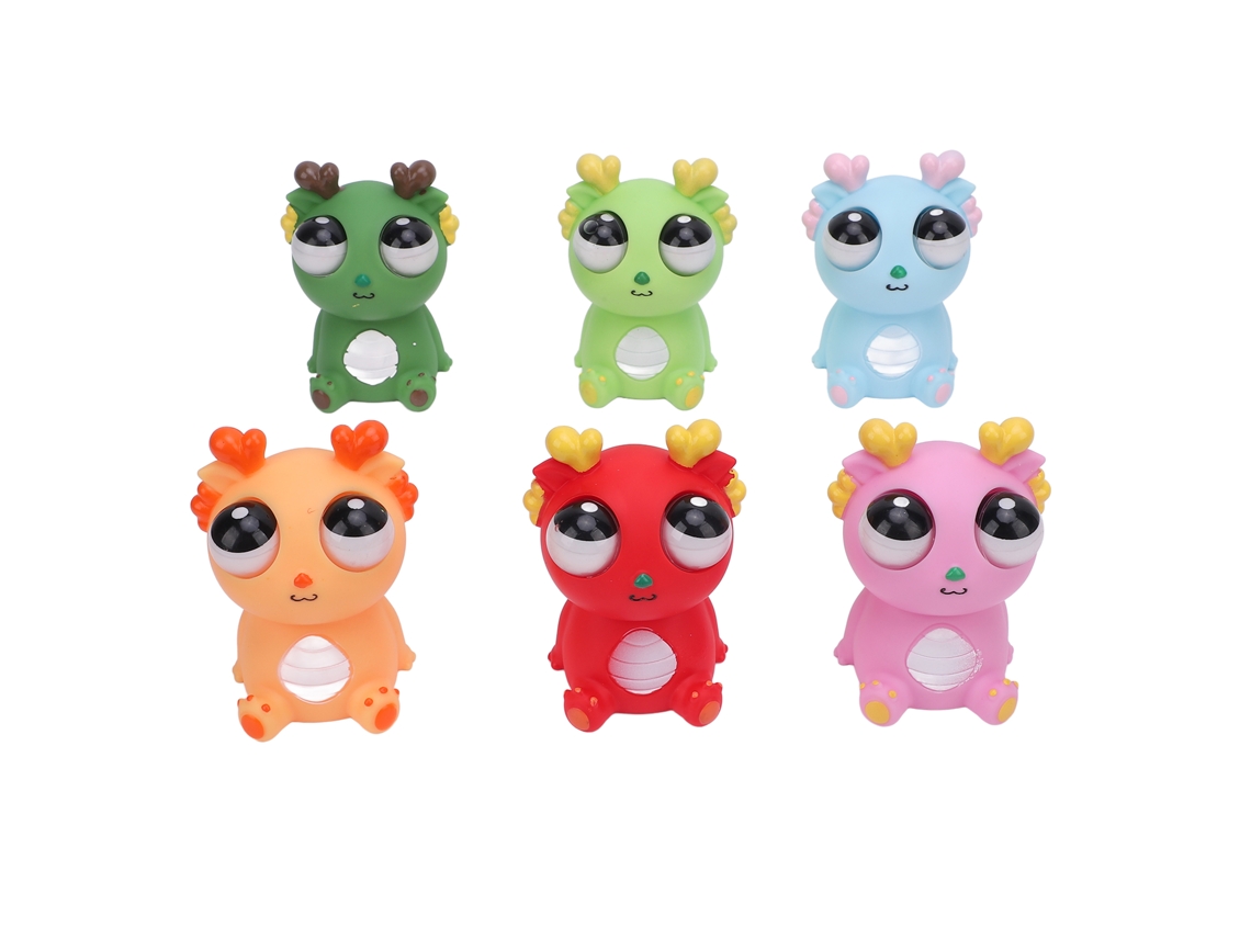 Brinquedo De Squeeze Dragão Com Olhos Saltantes