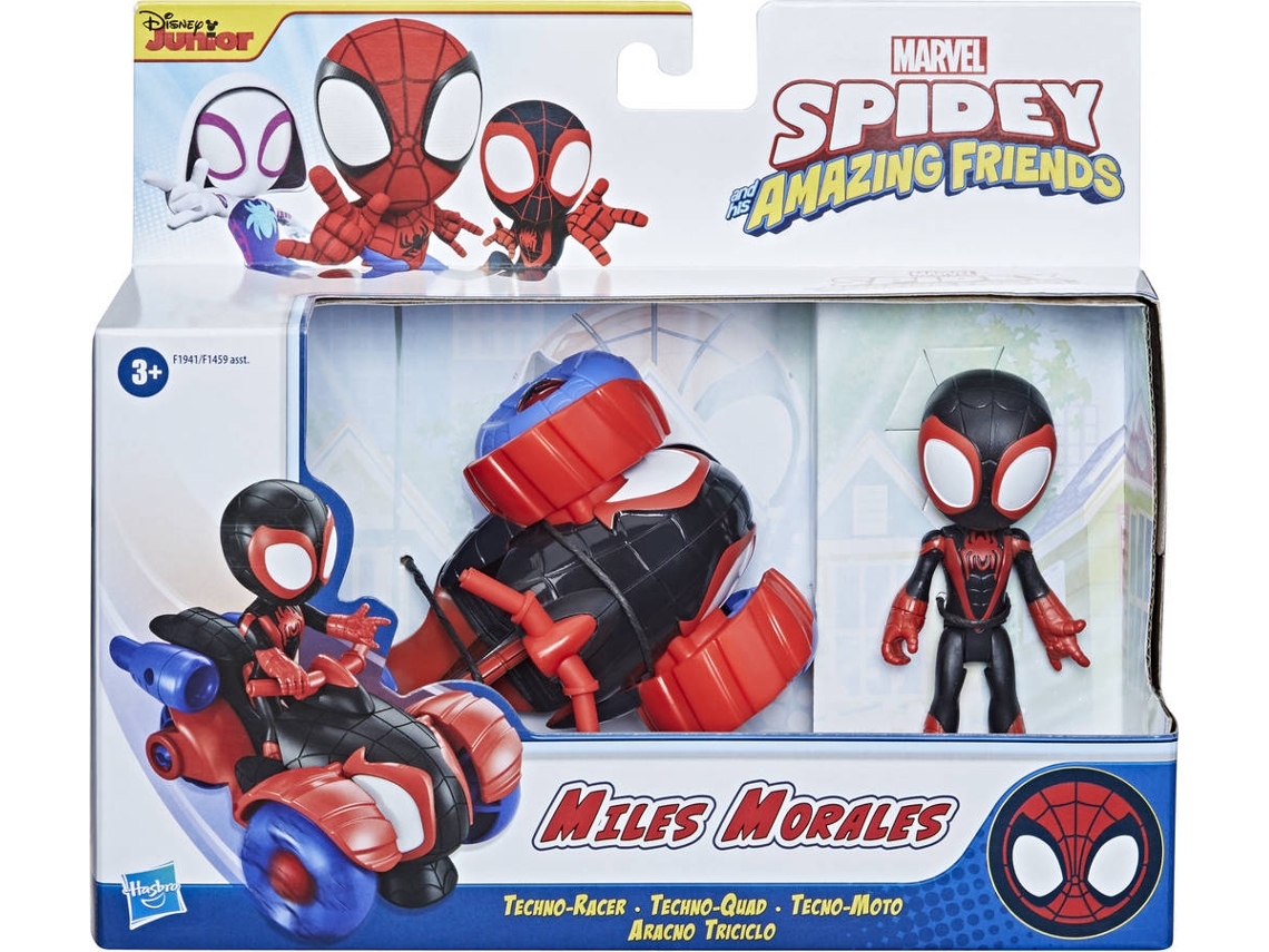 Figura de Ação SPIDEY AND HIS AMAZING FRIENDS Miles Morales Techno-racer (Idade Mínima: 3 anos)