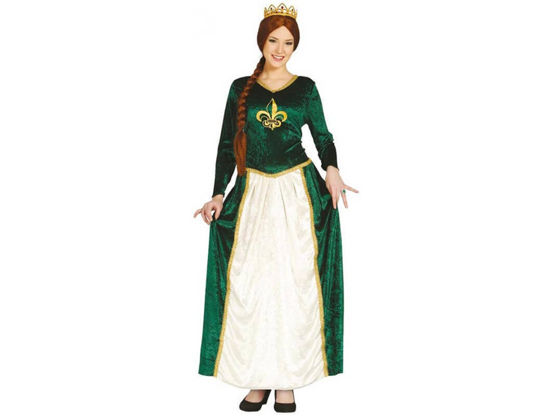 Fato de Mulher DISFRAZZES Reina Medieval Verde (Tam: M)