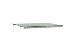 Toldo Retrátil Automático Com Led Verde E Branco Vidaxl Verde Poliéster (600 X 300 Cm)