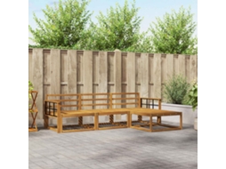 Vidaxl Conjunto De Sofás Para Exterior 4 Pcs Natural