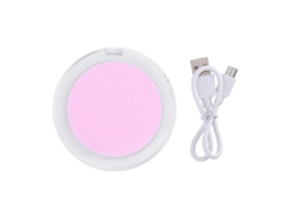 Espelho De Maquiagem Led Portátil Com Ampliação 3x E Usb