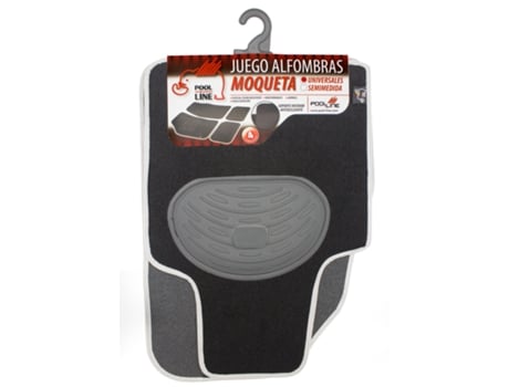 Conjunto De Tapetes Pretos Select Com Protetor De Calçado Borracha