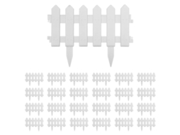 vidaXL Bordas de relvado 25 pcs 10 m PP branco