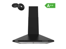 Exaustor Ciarra A++ 60cm 370m³/h Recirculação Com Filtros De Carvão (2 Peças) 3 Modos De Funcionament Preto 201bk60