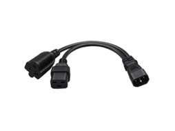 Cabo Divisor Iec C14 Macho Para C19 E Nema 5-20r Fêmea, 30 Cm