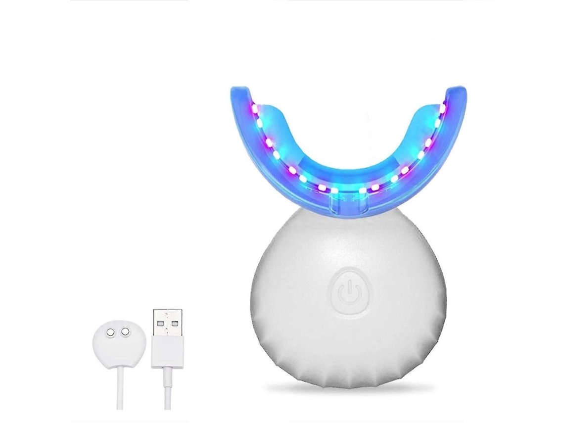 Aparelho Portátil De Clareamento Dental Com Led, 3 Modos - Luz Vermelha/azul/vermelho-azul Com Ímã.