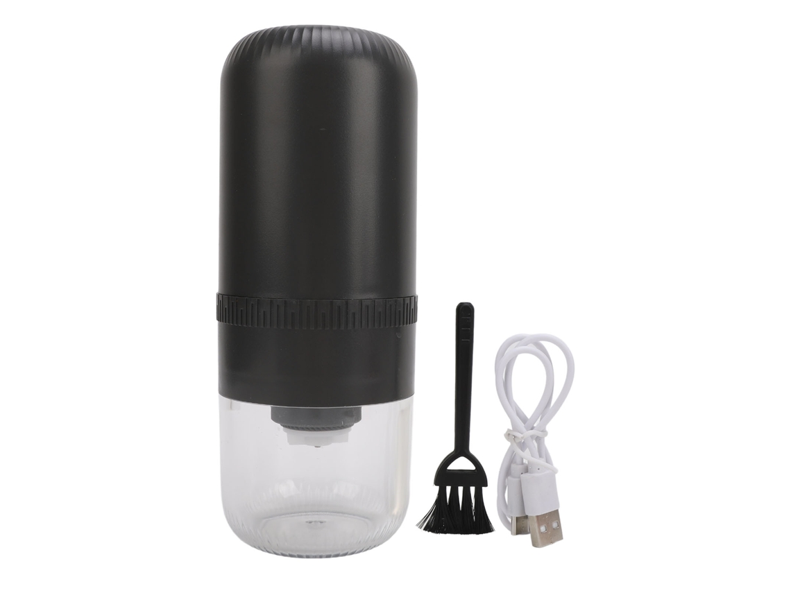 Moedor Elétrico Café Grãos Inox Usb Cinza