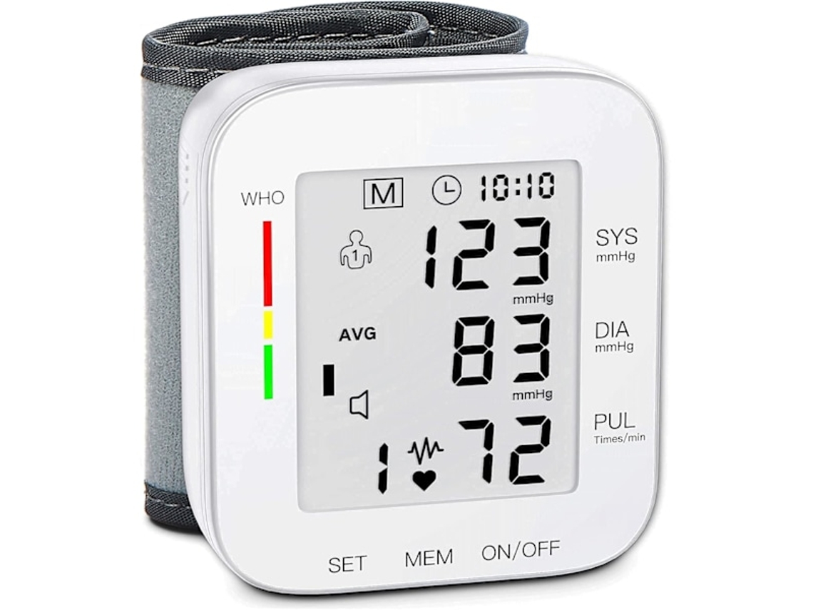 Monitor De Pressão Arterial Com Tela Lcd Grande E Braçadeira De Pulso Ajustável Slowmoose