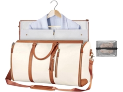 Mala para Roupas de Grande Capacidade, Impermeável, 2 em 1, Viagens AQUAFORGE (bege)