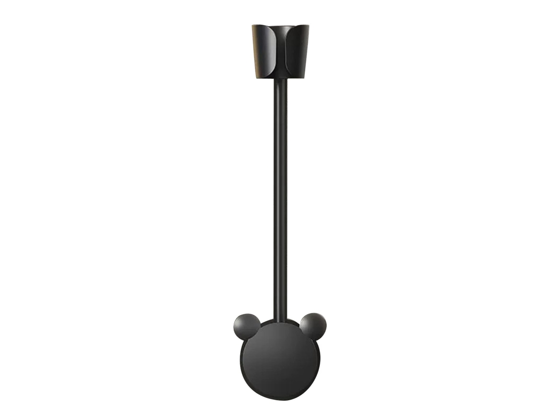Suporte De Parede Multifuncional Para Secador Cabelo, Com Rotação 360 ​​graus, Autoadesivo E Mãos Livres. Cor: Preto.