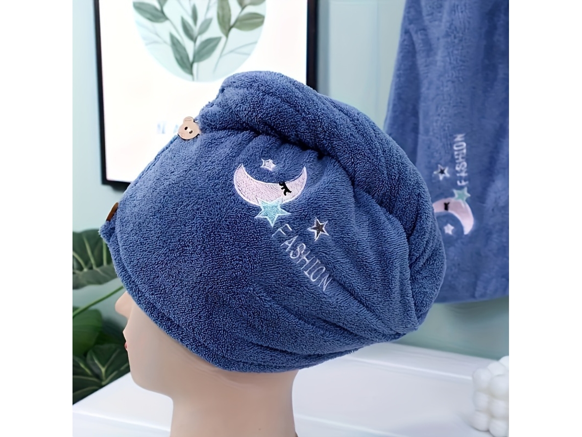 Touca de Microfibra Secagem Rápida, Estilo Turbante Peça Única, Feminino, para Pós banho Ou Spa STELASPLEN