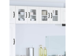 Vidaxl Armário De Vidro De Parede Lucca 2 Unid. Branco