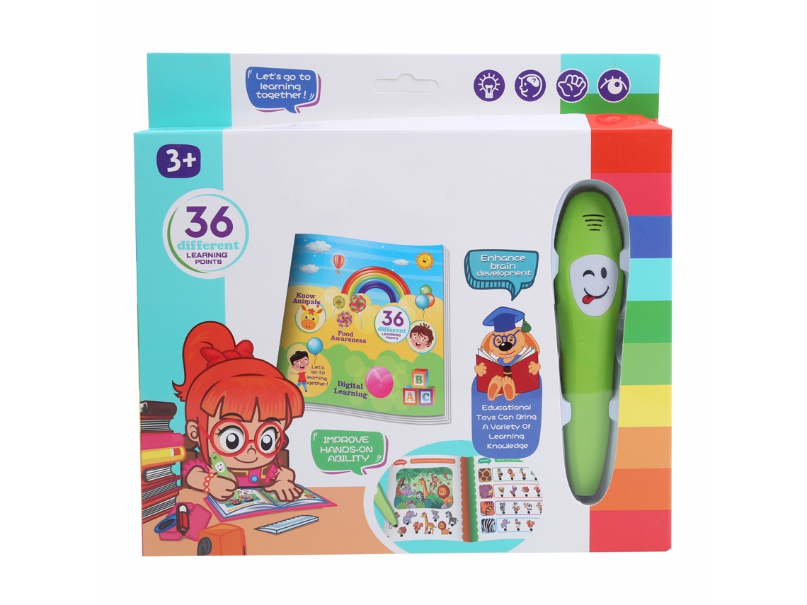 Ats lápiz de Leitura Interativo para Crianças Aprendizagem de Inglês Lógica Animais Brinquedo Educativo Inicial