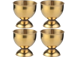 Conjunto de 4 Copos Nova Line, Ovos, Aço Inoxidável, Ouro | S/MARCA
