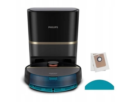 Aspirador de pó Philips HomeRun Aqua Robot série 7000, limpeza, bateria de até 180 min, 4 modos, preto (XU7100/01)