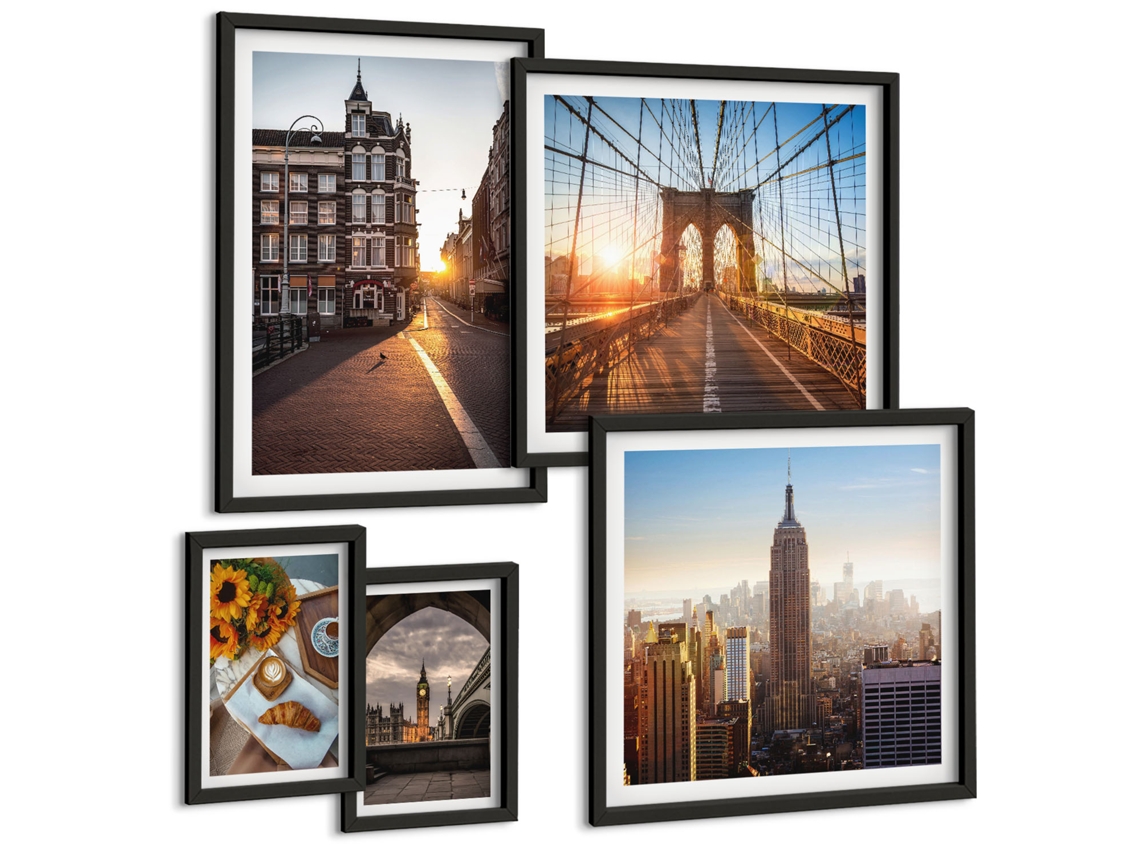 Conjunto De Pinturas Cidades Encantadoras Arquitetura Espelharte (5 Peças)