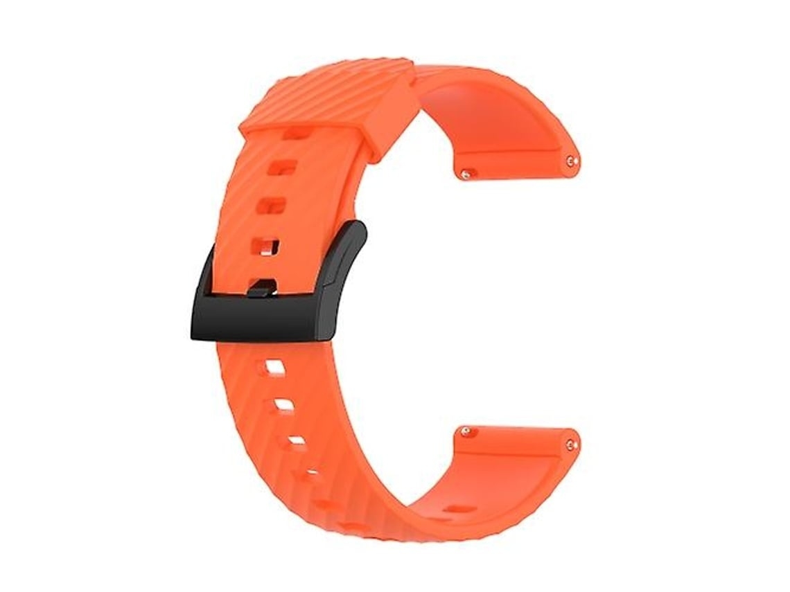 Pulseira De Relógio Lurelia Para Suunto 7 24 Mm Em Silicone Laranja