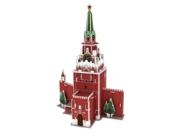 Quebra-cabeça 3d Da Torre Spasskaya De Moscou, 28 Peças, Papelão, 15x9x21 Cm.