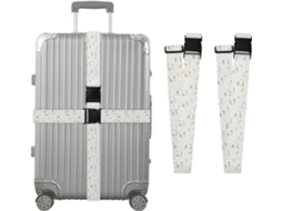 Conjunto De 2 Cintas Bagagem Com Estampa Patinhos E Flores, Ideais Para Malas De Viagem Cintas Ajustáveis E Resistentes