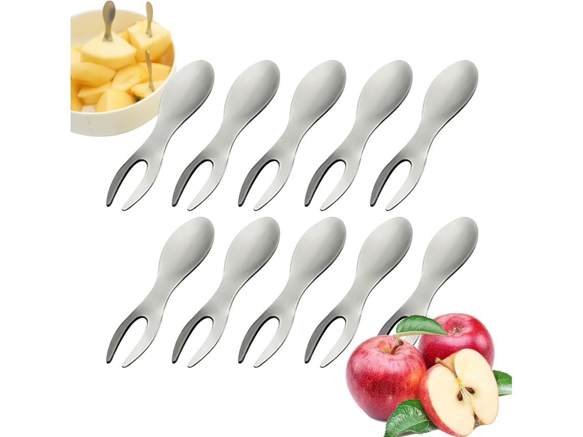 Conjunto De 10-garfos E Pinças Para Milho Em Aço Inoxidável Espetos Anti Queimadura, Utensílio De Cozinha Para Casa