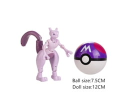 Figura GAATPOT New Genuine Pokemon Toy Set Pocket Monster Pokeball Deformation Pikachu Eevee Psyduck Anime Action Model Pet Dolls Gift