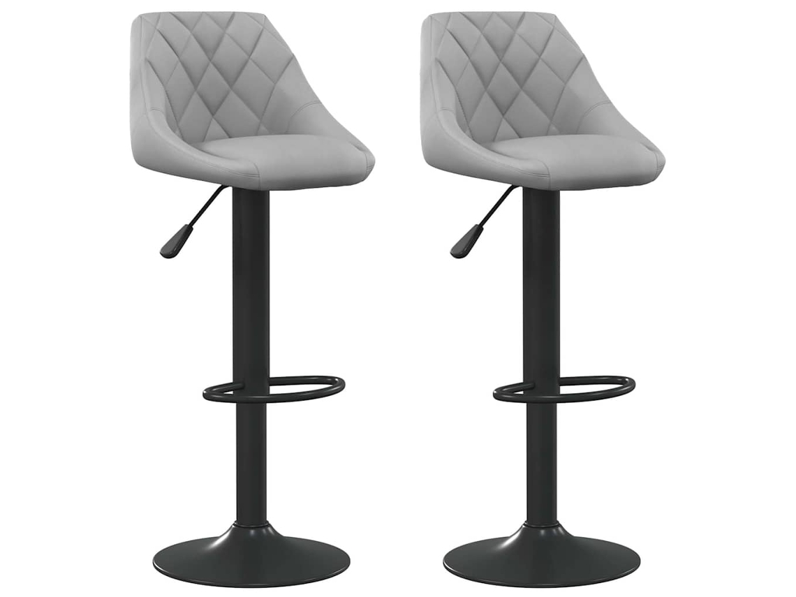 Bar Stool, Bar Stools Vidaxl Cinzeto Veludo (n/a)