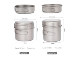 Conjunto de Cozinha Titanium Ultraleve para Camping