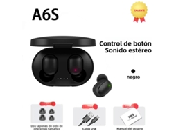 Fones de Ouvido Bluetooth True Wireless com Microfone, Intra auriculares, Cancelamento de Ruído MDUG (preto)