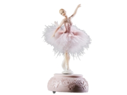 Caixa de Música Bailarina com Ornamento Giratório e Saia de Plumas, Durável e Longa Duração, Detalhes Finos, o Presente Perfeito AQUAFORGE