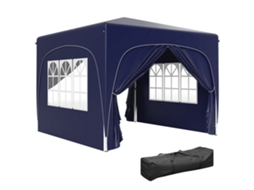 Tenda Dobrável 3x3 M Upf50+ Altura Ajustável Azul Escuro