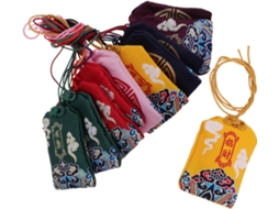 Saquinho para amuletos chineses de pendurar, 12 peças, 6 cores sortidas, para bênçãos de saúde, fortuna e riqueza.