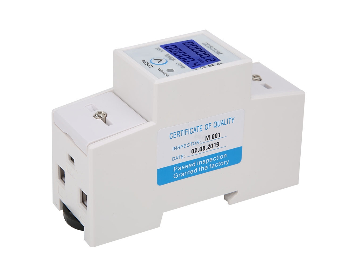 Medidor de energia elétrica DDS015M, display digital, monofásico, reinicializável, 230V Brilvibera