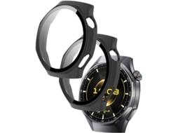 Capa Protetora Para Huawei Watch Gt6 Pro 46mm.ultrafina Em Policarbonato Rígido Película De Vidro(2 Peças) Prata Hexinyigjly