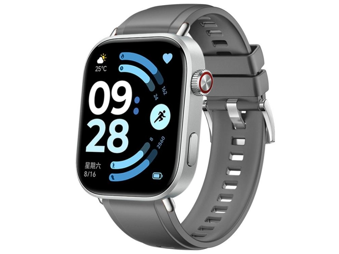 Bracelete Para Redmi Watch 6 - Silicone Cor Sólida - Fivela Prateada Cinza Estelar