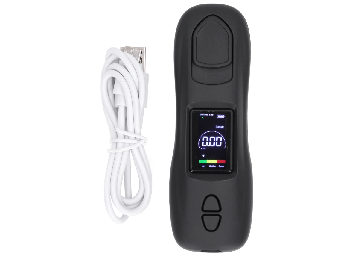 Testador de álcool portátil com display digital, LCD e voz, para festas ou uso profissional, DC 5V | S/MARCA