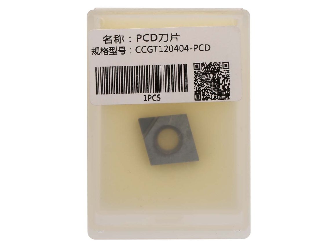 Pastilha de diamante PCD CCGT120404 para ferramenta de torneamento CNC em fresadora